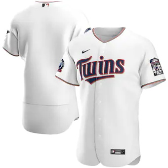 mens nike white minnesota twins 60th season home authentic 